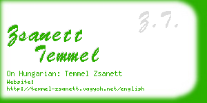 zsanett temmel business card